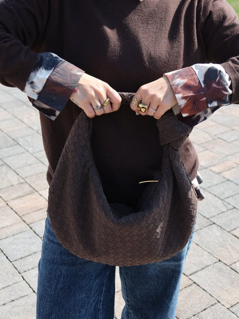 Ava Medium Suede Bag