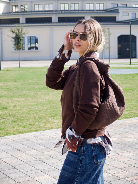Ava Medium Suede Bag