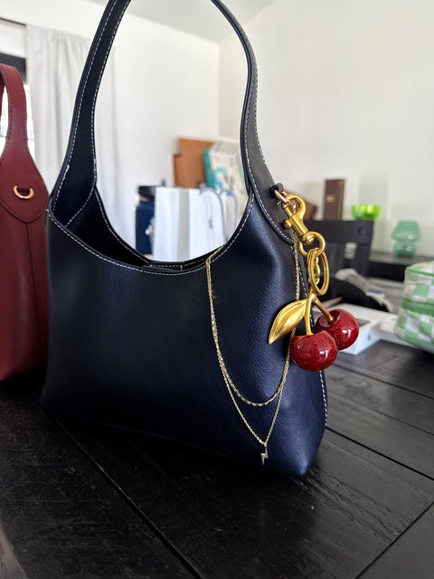 Amelia Faux Leather Bag with Cherry Charm